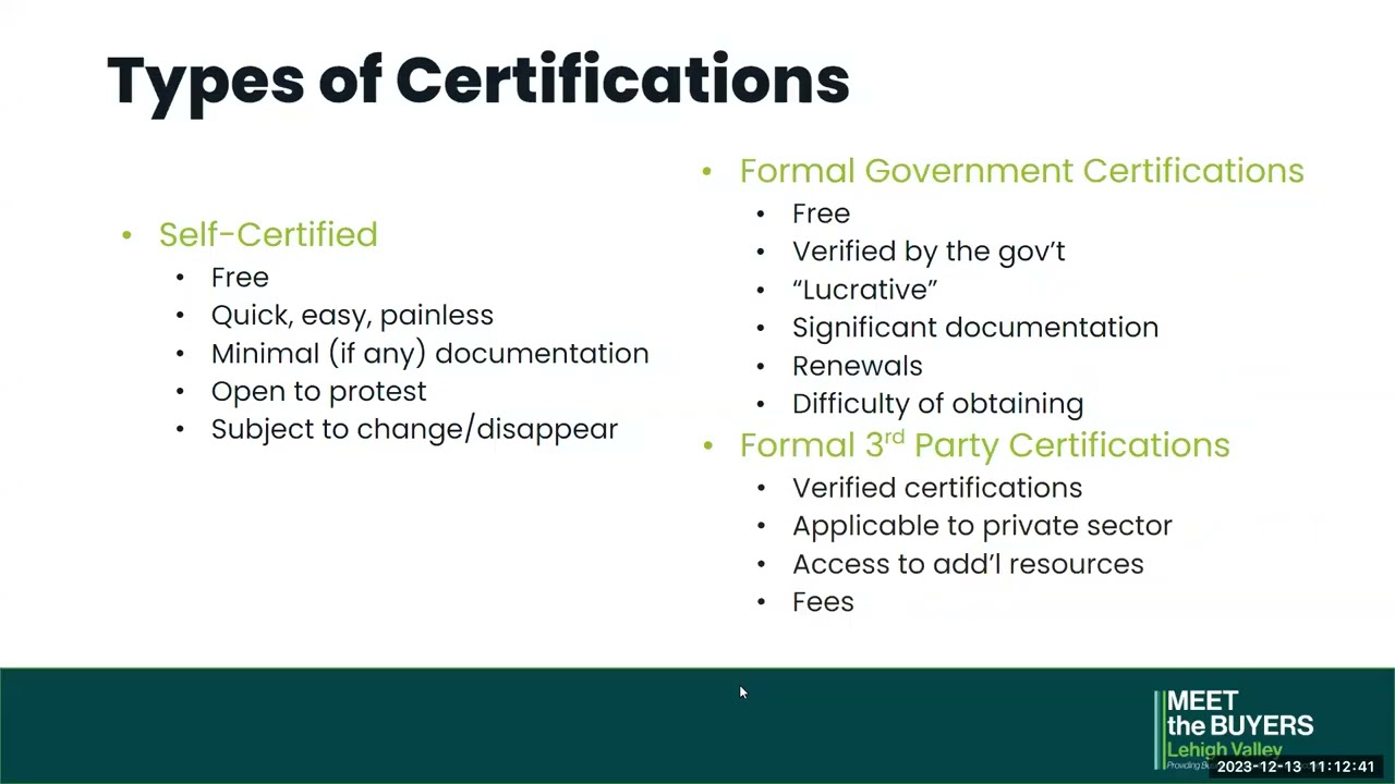 Meet the Buyers Expo Readiness Series: Navigating Business Certification