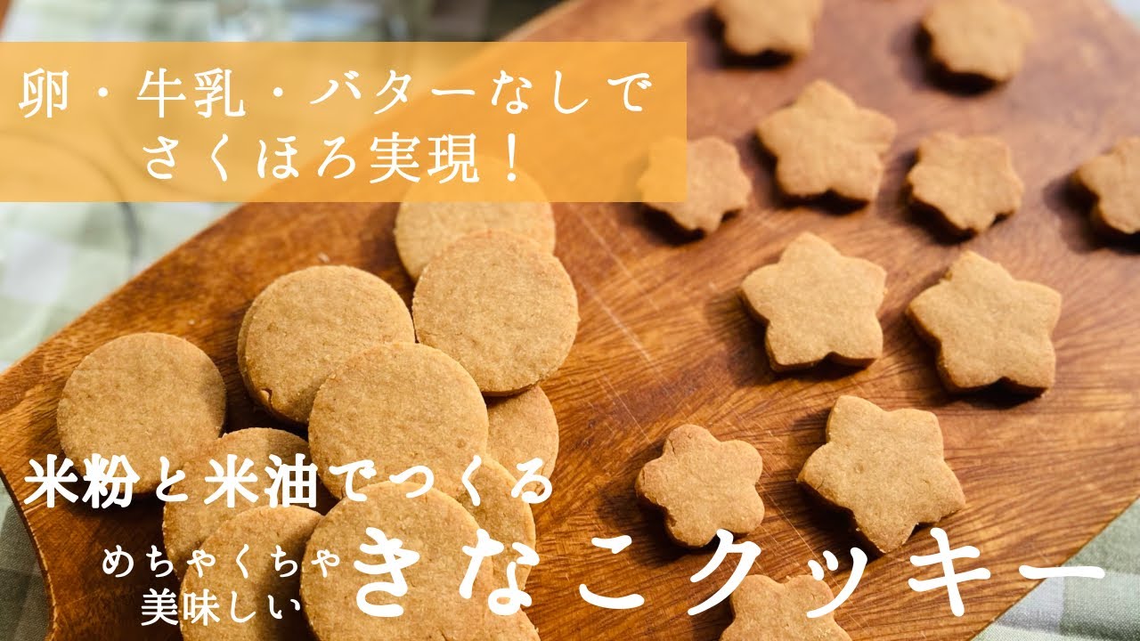 サクホロ実現💯 【卵・牛乳・小麦粉・バターなし】米粉のきな粉クッキー🧑‍🍳　 #58 gluten-free kinako cookies