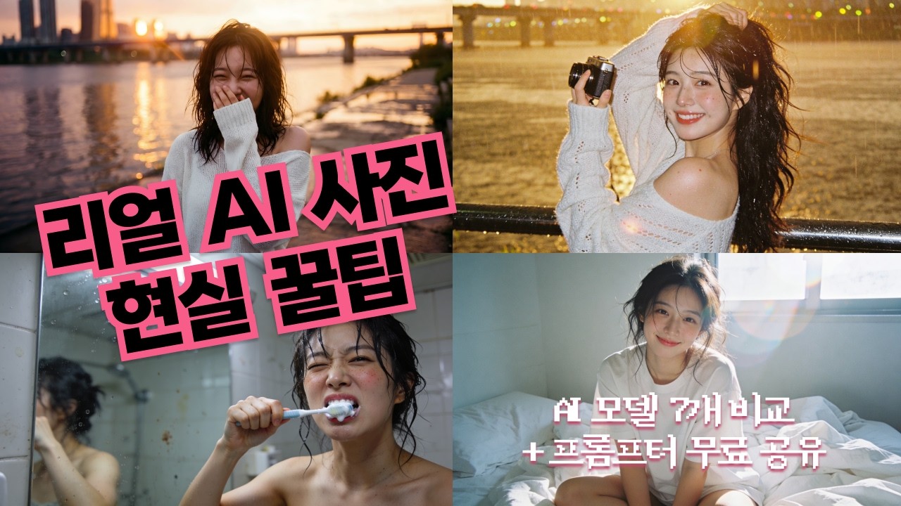 AI로 진짜 여친 같은 인스타 감성 사진 만드는 법 (7개 AI 모델 비교)