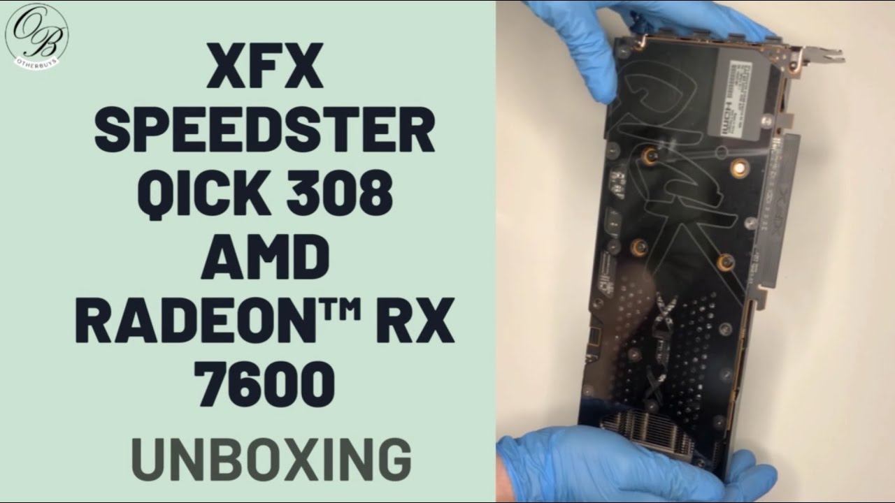 XFX Speedster QICK 308 AMD Radeon RX 7600 8GB GPU graphics card - Quick Review and Unboxing #ad