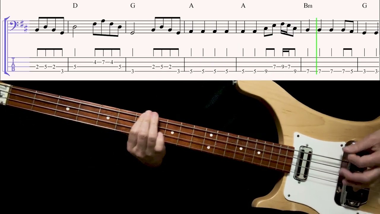 Bass TAB : Drive My Car - The Beatles - isolated track