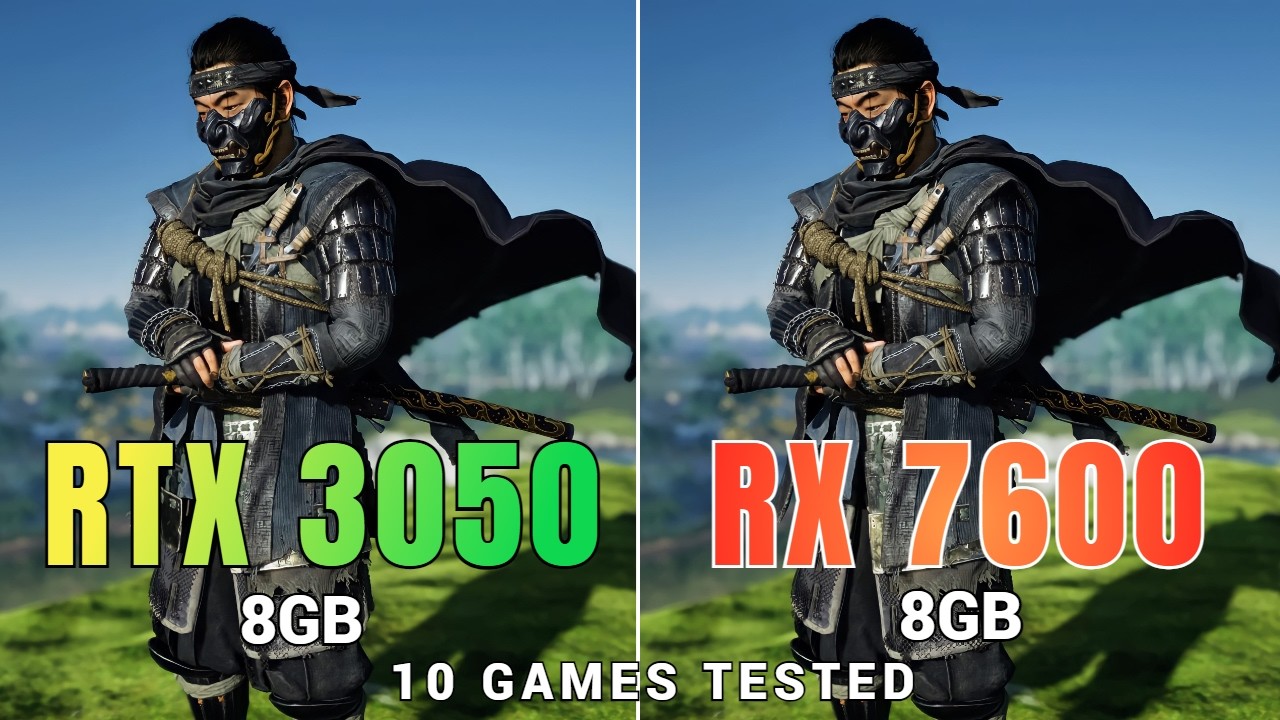 Nvidia RTX 3050 vs AMD RX 7600 10 Games Test - Worth Upgrading?