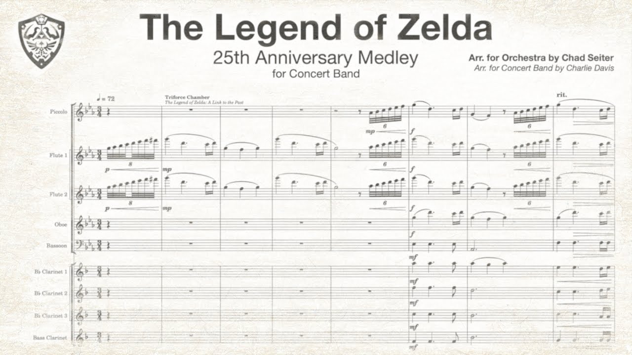 Zelda 25th Anniversary Medley for Concert Band (Full Score)