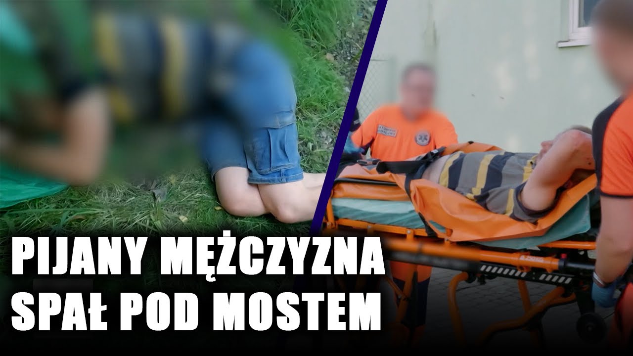 Leżał nieprzytomny pod mostem. 