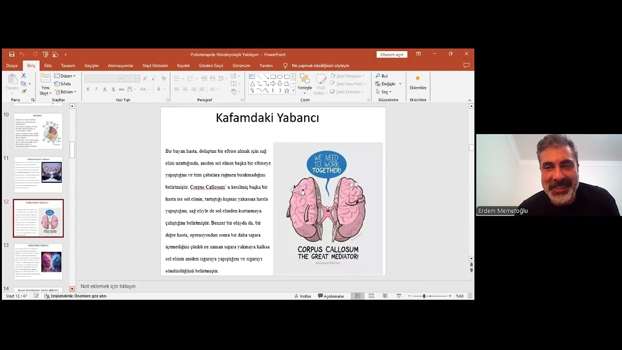 PATİKA SEMİNERLERİ/PSİKOTERAPİDE NÖROBİYOLOJİK YAKLAŞIM M. ERDEM MEMETOĞLU