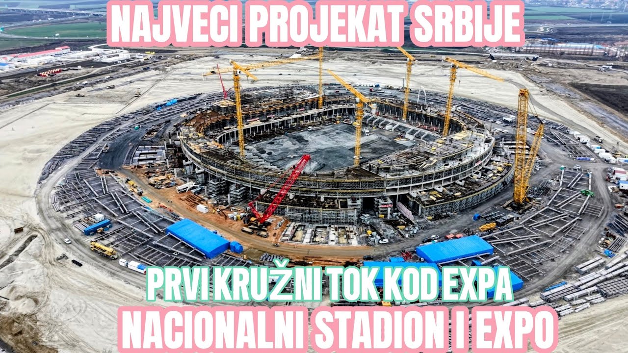 NAJVECI PROJEKAT SRBIJE PRVI KRUZNI TOK KOD EXPA,STADION KRENULO ZIDANJE TRECEG DELA TRIBINA NOVOO