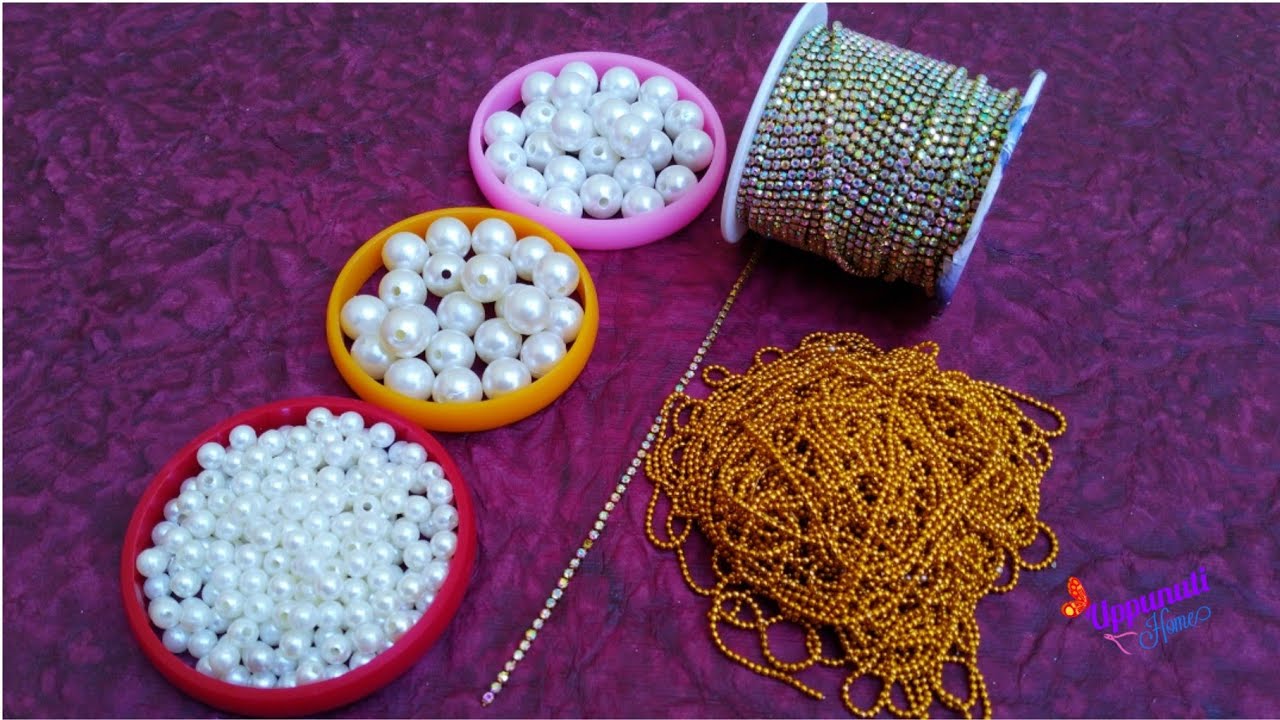 3 DIY Pearl Earrings Making At Home | Designer Pearl Drop Earrings | Jewelry Making | uppunutihome