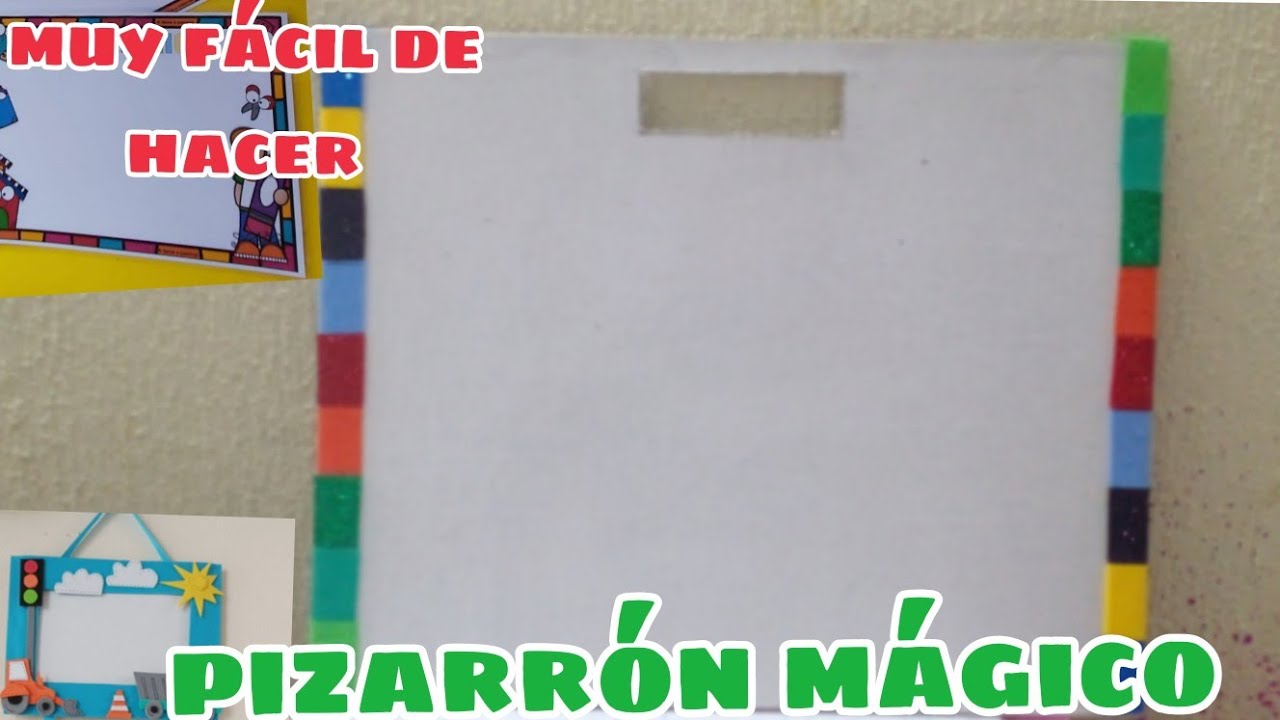 PIZARRÓN MÁGICO con papel cascarón y contac muy fácil de hacer 