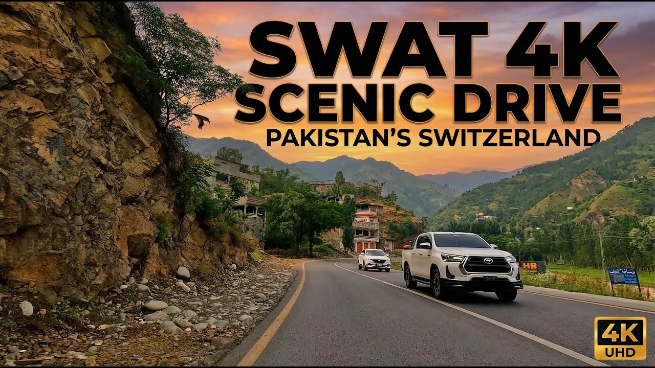 Swat Valley 4K Scenic Drive 🇵🇰 | Breathtaking Mountain & City Roads Trip