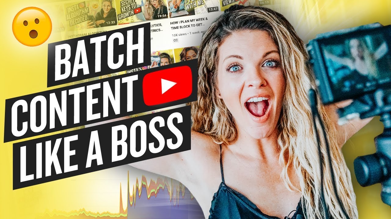 BATCH CONTENT: 6 WEEKS OF YOUTUBE CONTENT IN 6 HOURS (TIME SAVERS!)