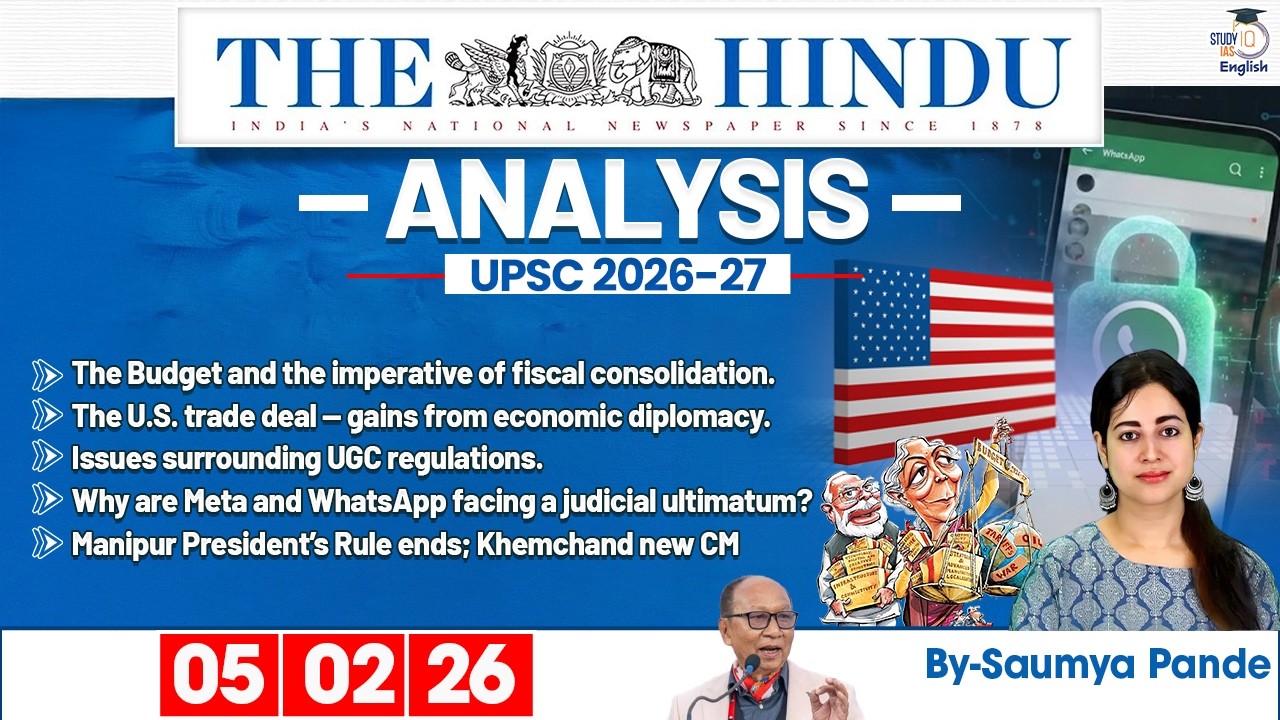The Hindu Analysis | 5th February 2026 | Daily Newspaper Analysis for UPSC CSE | By Saumya Pande
