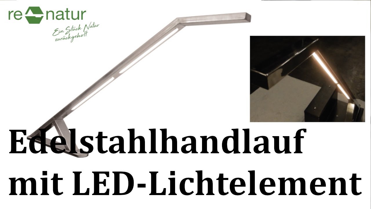 Sicherer Einstieg in Pool, Schwimmteich und Naturpool - Edelstahlhandl&auml;ufe mit und ohne Beleuchtung