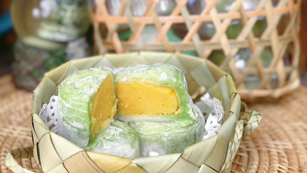 របៀបធ្វើនំលោកខែស្នូលសណ្តែក [snow skin mooncake]No-bake (mung bean paste filling ) N.L Cooking
