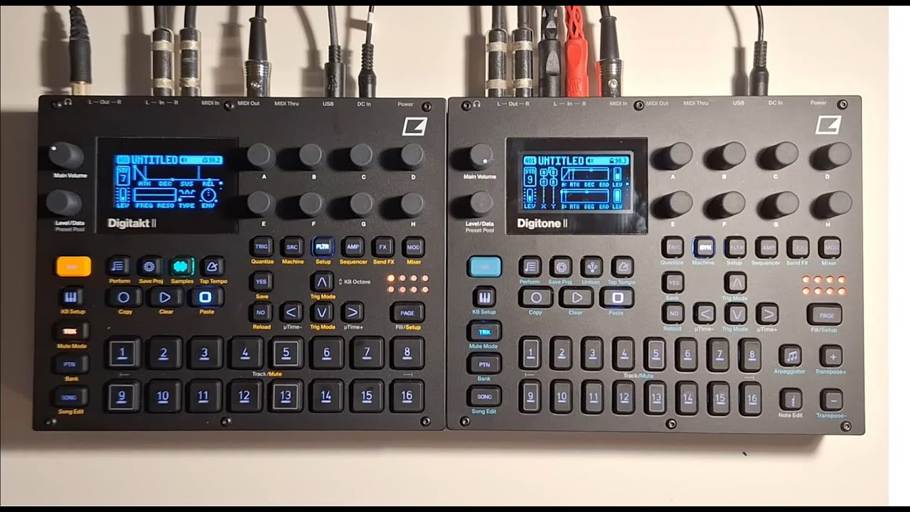 first time pairing the digitakt 2 and digitone 2 (along with a few octatrack beats)