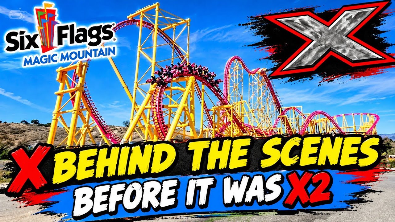 Закулисье Six Flags Magic Mountain X - перед X2