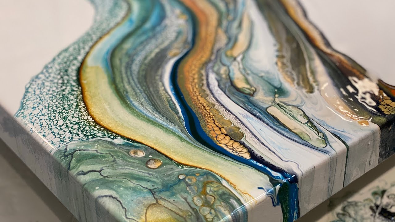 Spatula Painting - Stained Glass Watercolor Shmear - Acrylic Pour