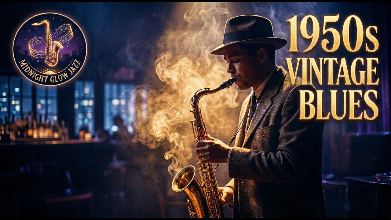 Midnight Glow Jazz | 1950s Vintage Blues & Jazz Fusion (Relaxing Late Night Music)