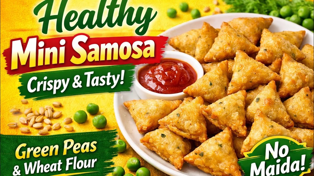 Healthy Mini Samosa Recipe मिनी समोसा रेसिपी, बिना मैदा, सिर्फ गेहूं और हरी मटर से