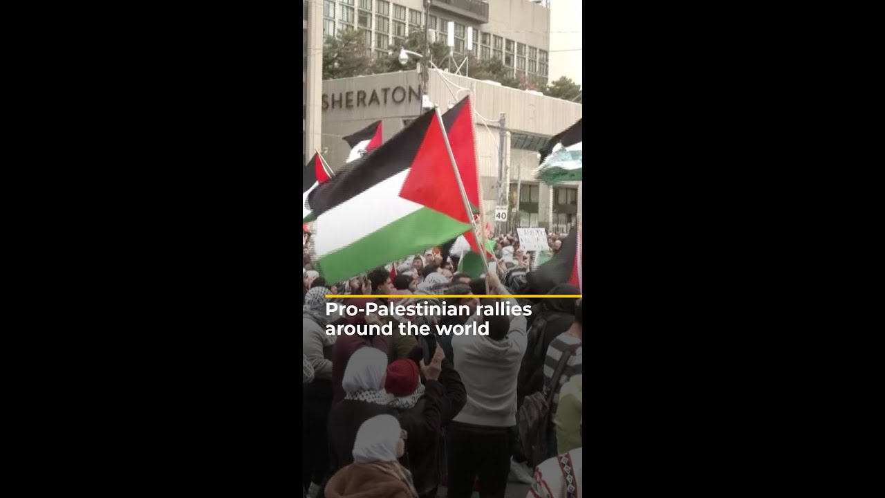 Pro-Palestinian rallies around the world | AJ #shorts