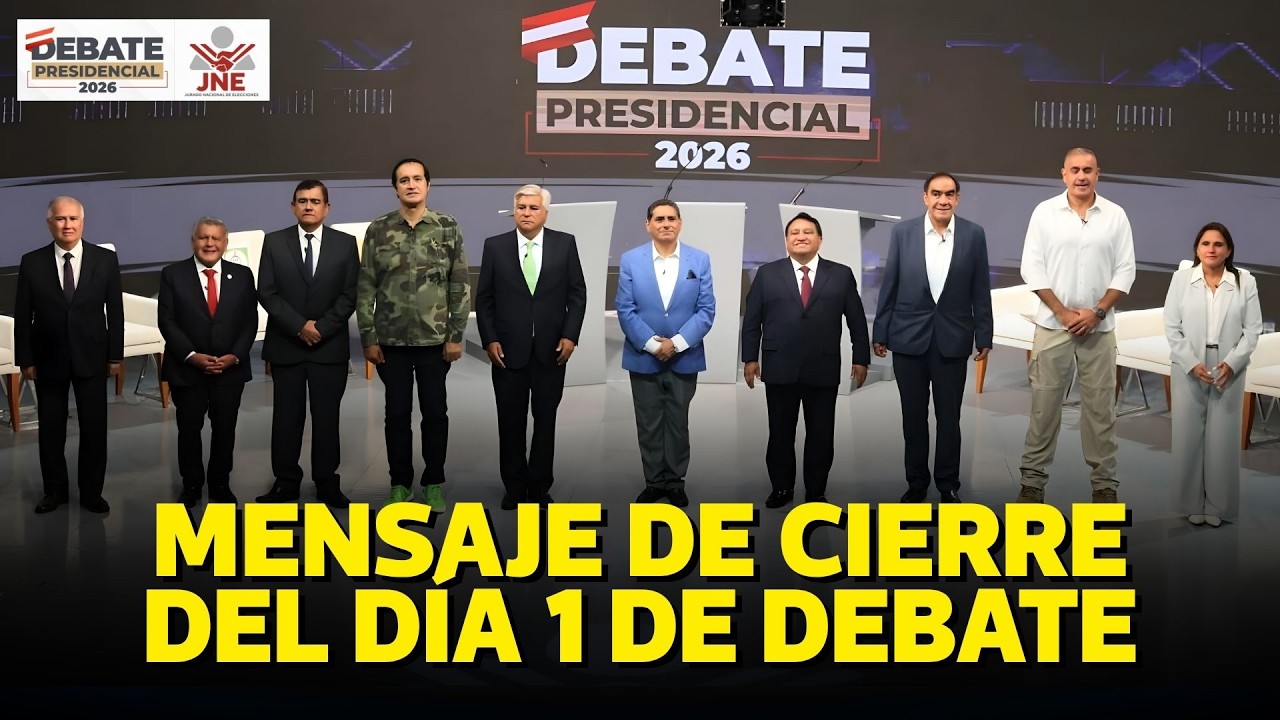 🔴 CANDIDATOS DAN MENSAJE FINAL TRAS PRIMER D&Iacute;A DE DEBATE PRESIDENCIAL 2026 | El Comercio