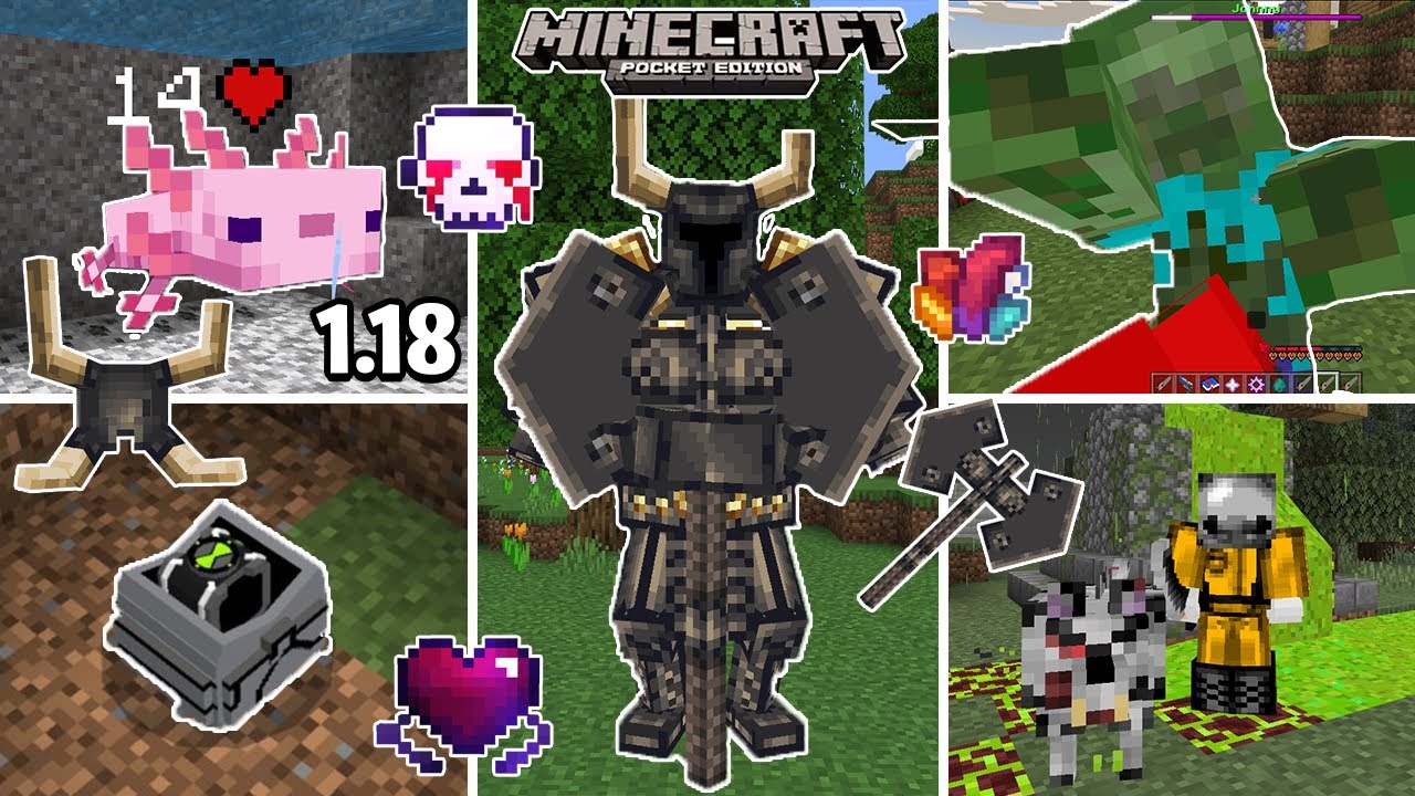 😱TOP 10 MODS/ADDONS SURVIVAL para MINECRAFT PE 1.18😱