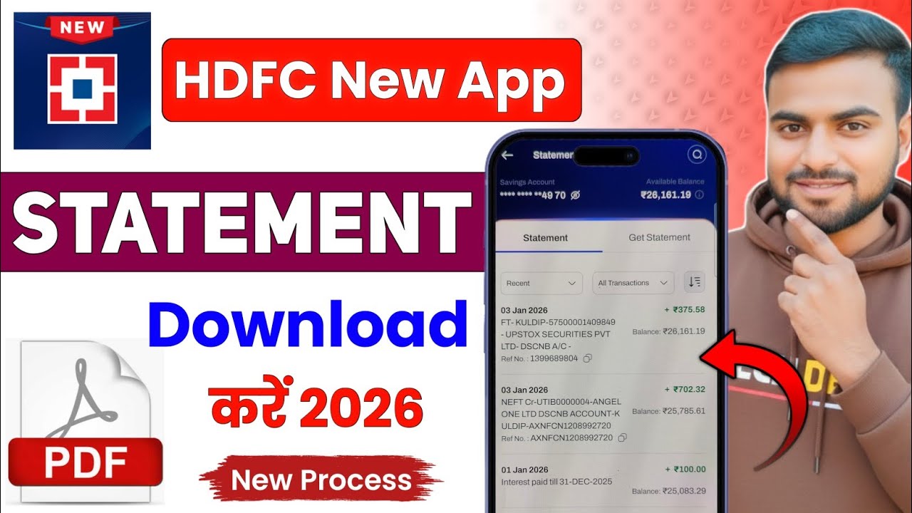 New HDFC app se bank statement kaise nikale ! how to download hdfc bank statement 2026