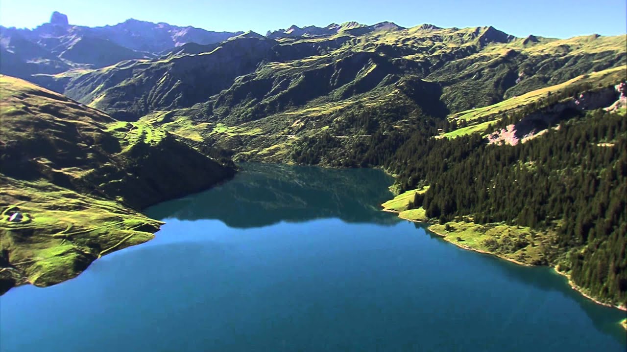 Lac de Roselend vu du ciel