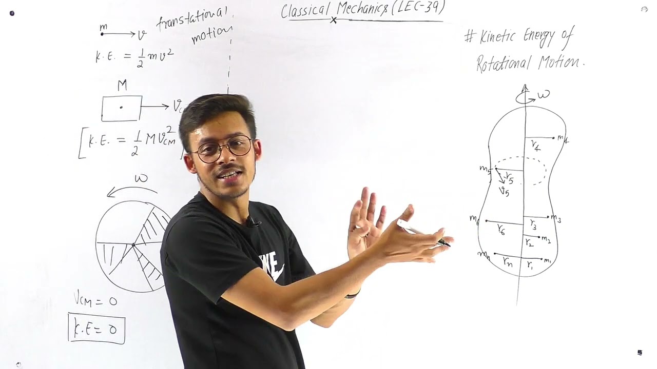 (LEC- 39) Kinetic Energy of Rotational Motion and moment of inertia || IITJAM || GATE ||
