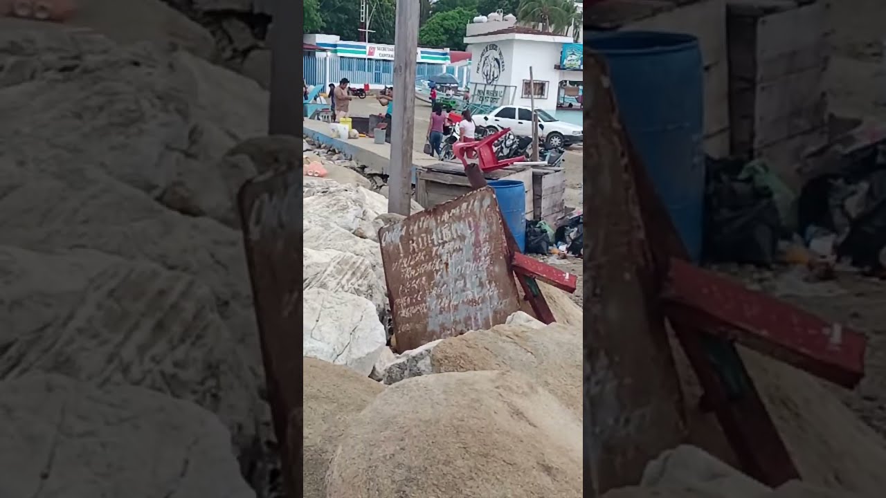Huracán Erick en Bahía Principal, Puerto Escondido, Oaxaca, México 💥 está en vivo