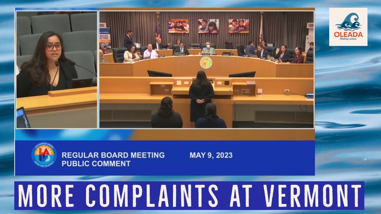 LAUSD Vermont ES Teacher Terminated: She Complained Alleging Intimidation and Abuse of Students