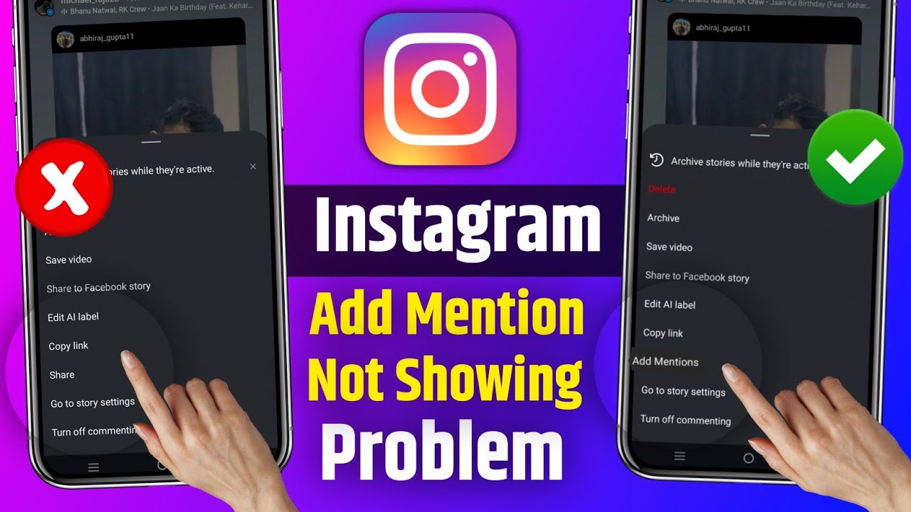 Add Mention Option Not Showing On Instagram Story | Fix Add Mention Not Showing Instagram Story