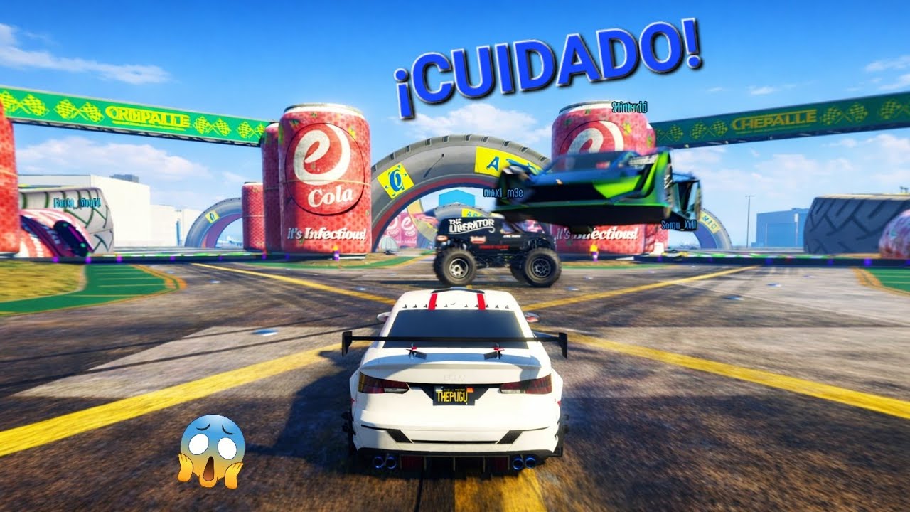 🎮 CARRERA con COCHES ALEATORIOS en GTA 5 Online  6 | CHOQUES FRONTALES!!
