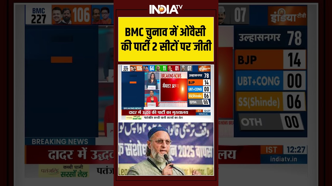 Owaisi's party won 2 seats in BMC elections #bmcelectionresult #aimim #asaduddinowaisi