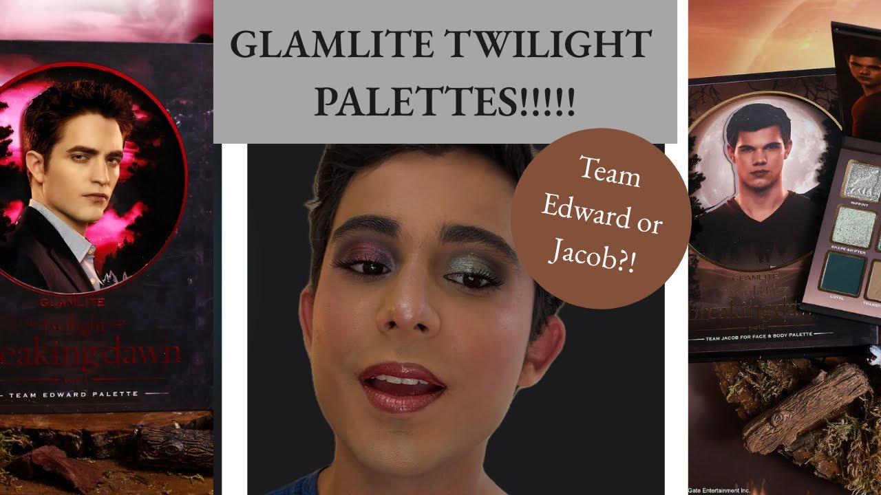 GLAMLITE TWILIGHT: BREAKING DAWN COLLECTION JACOB + EDWARD PALETTES!! | TEAM JACOB OR EDWARD??