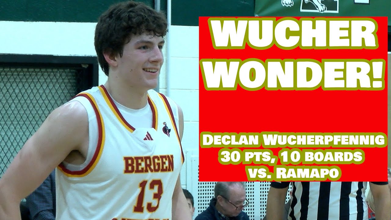 Bergen Catholic 64 Ramapo 45 | HS Boys Basketball | Declan Wucherpfennig 30 points, 10 rebounds!