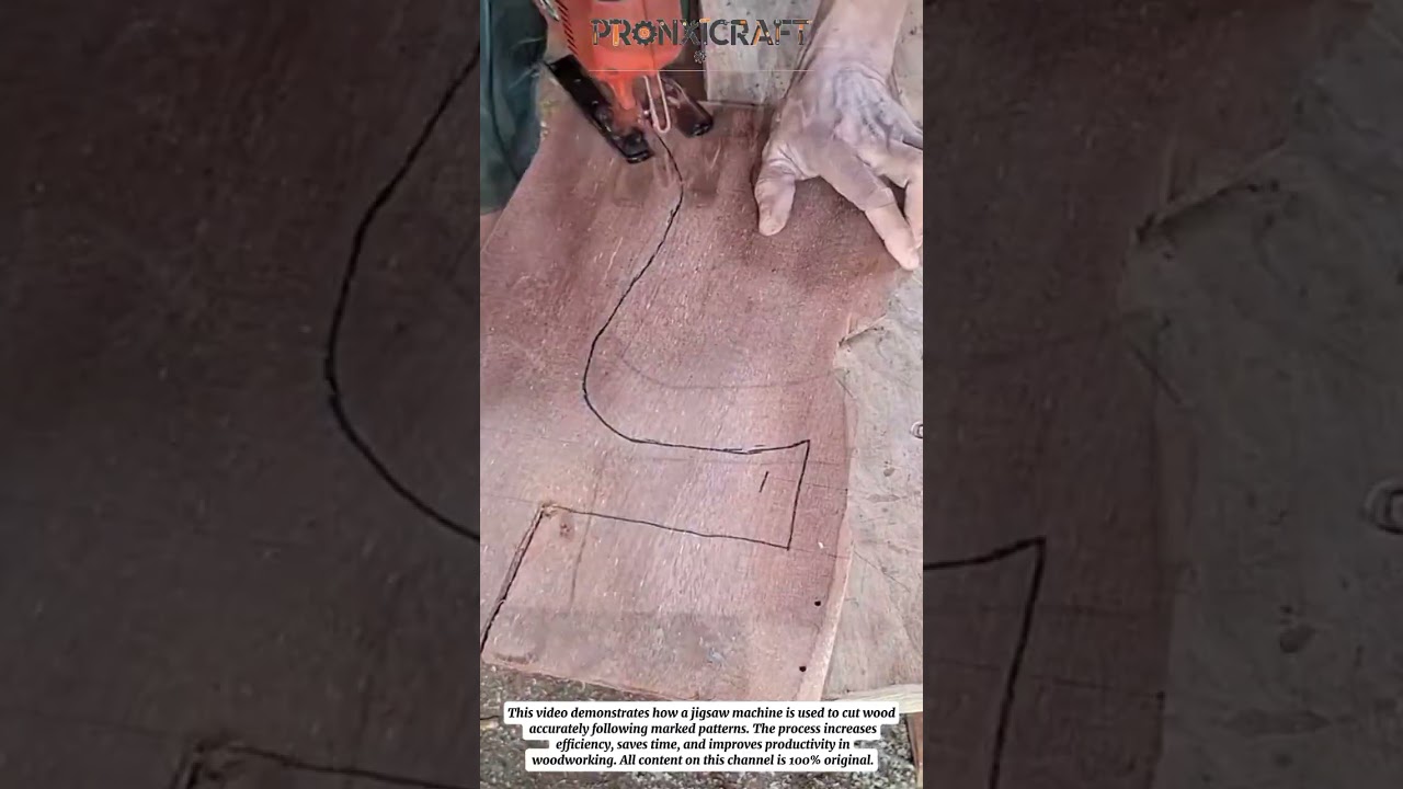 Precision Wood Cutting with Jigsaw | Efficient Carpentry Process