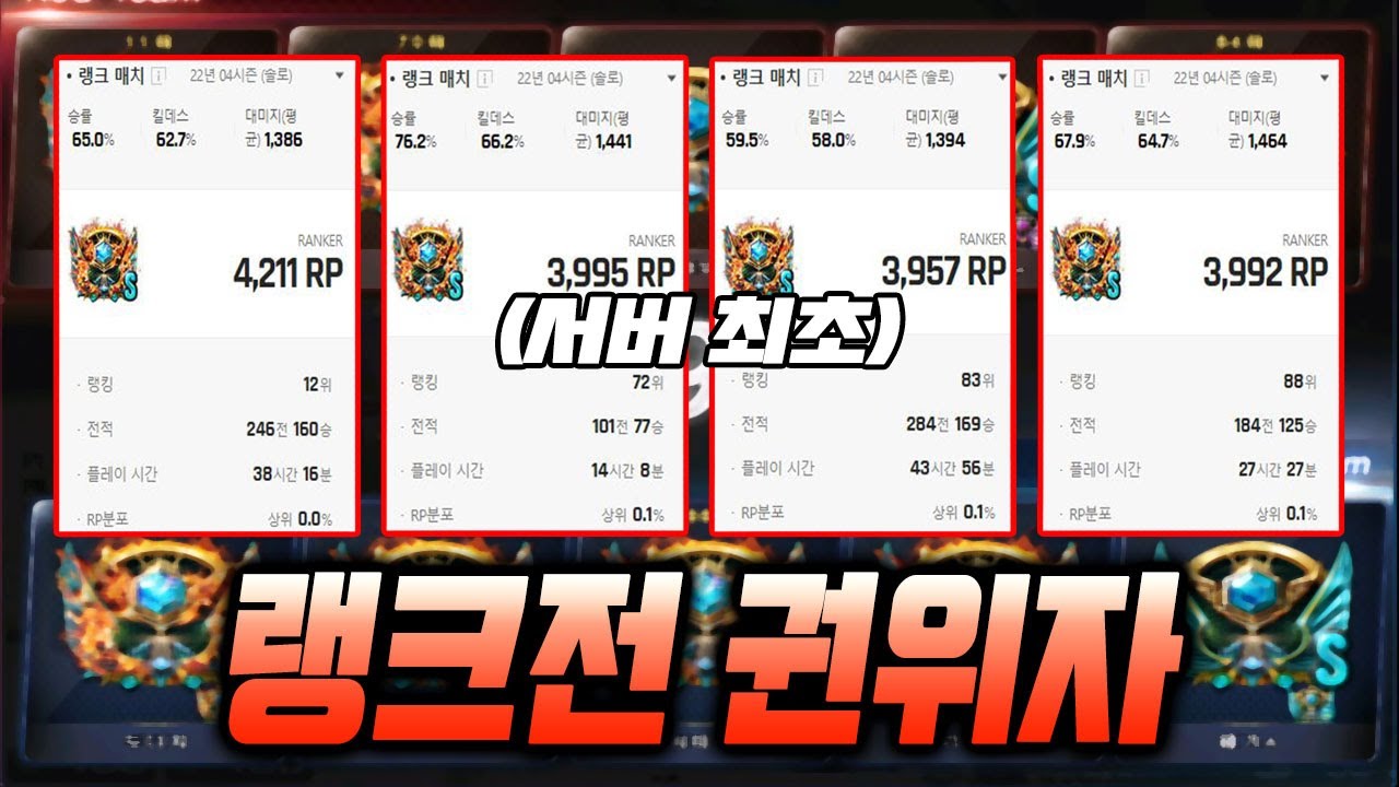 [''한 시즌 불전드 4개 달성'']레일리 일간 하이라이트#162.5 [서든어택 랭크전]