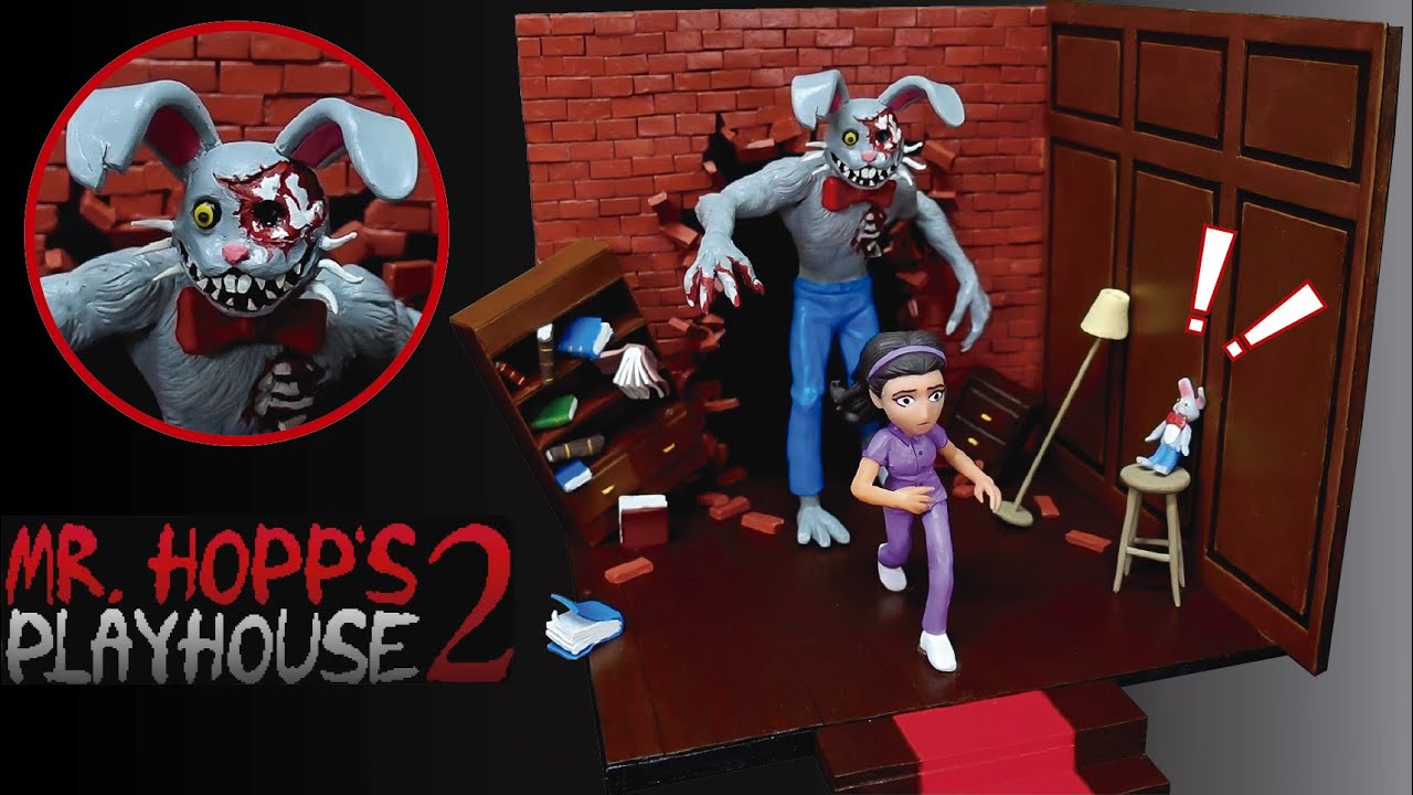 Making Zombie Mr. Hopp's Playhouse 2 | Diorama | Clay Art
