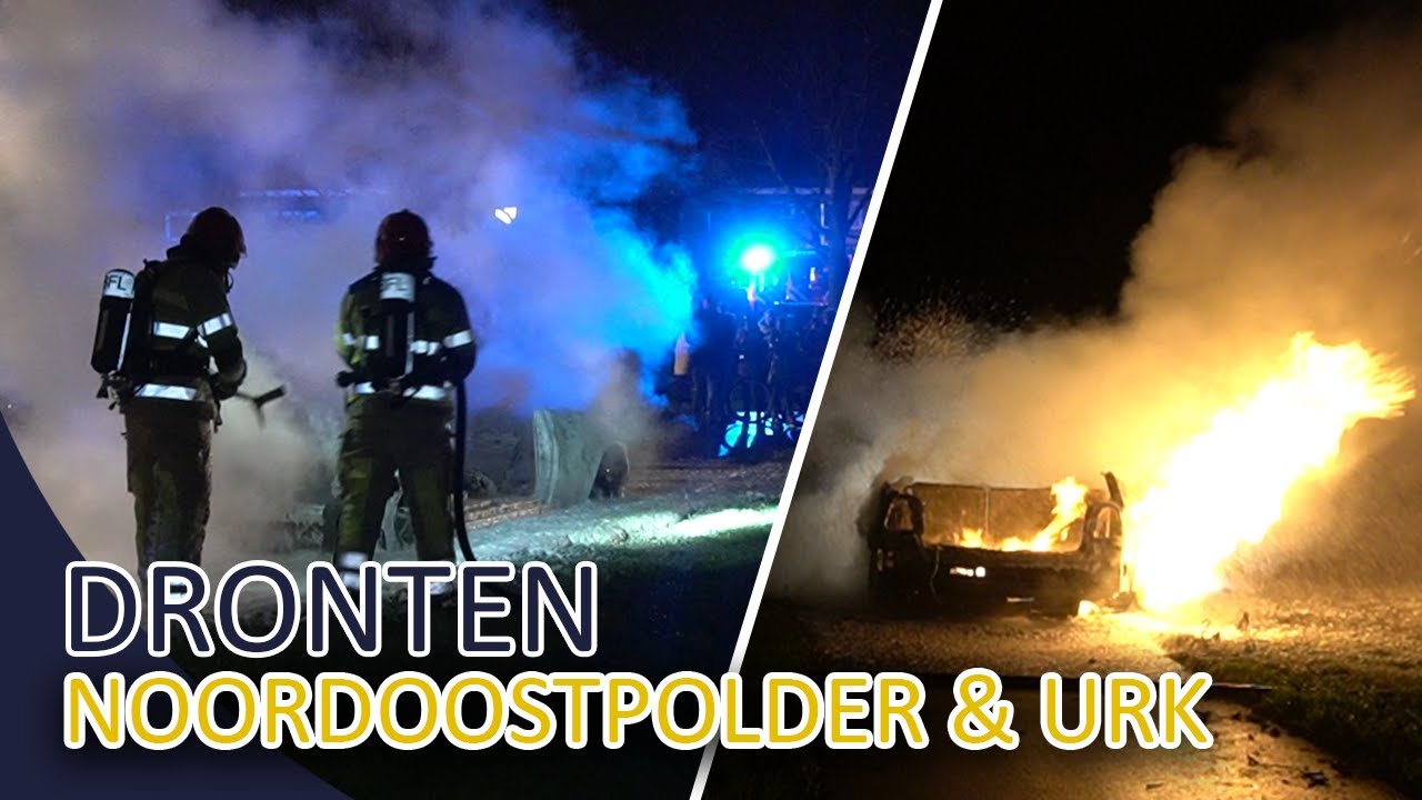 Politie bekogeld met vuurwerk | Autobrand | Ongeval | Team DNU - Dronten, Noordoostpolder & Urk |