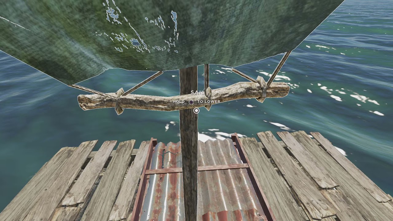 Stranded Deep_3 float raft w/no rudder