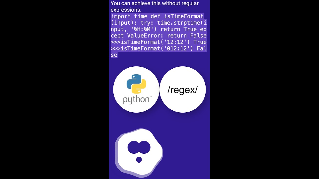 python time format check #shorts