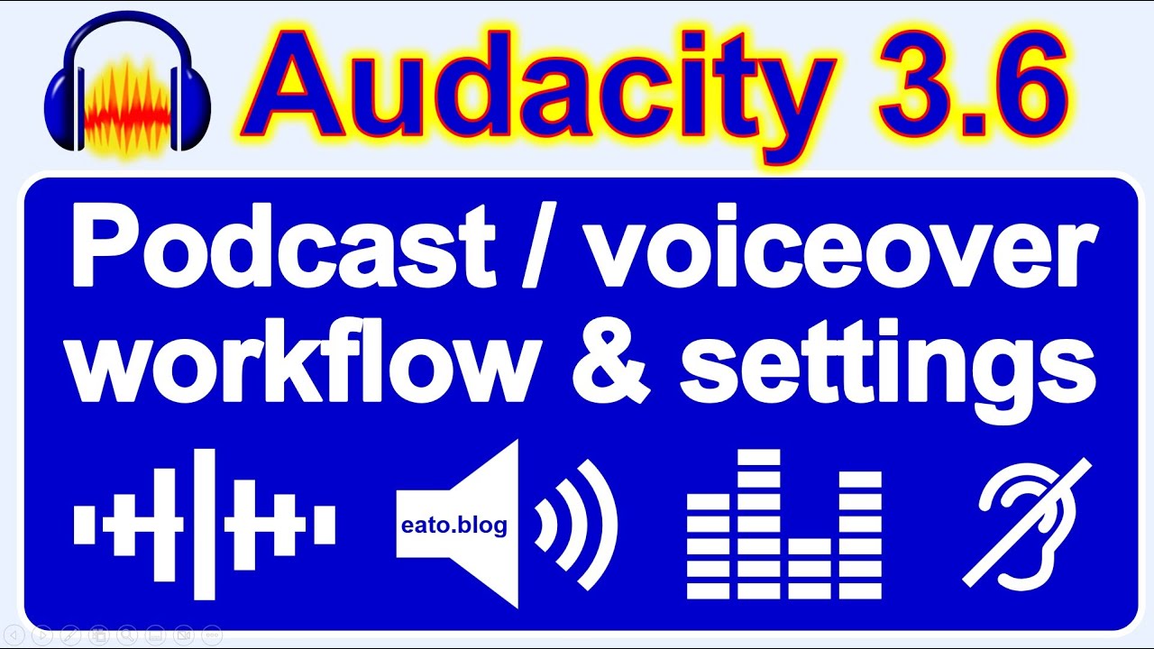 AUDACITY 3.6 for Podcast and Voiceover - Noise, Amplify, Limiter, Filters and More