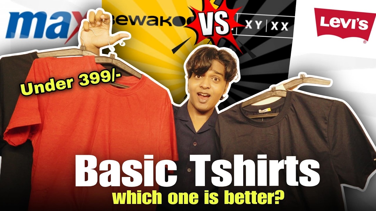 Basic Tshirts From Different Brands | Bewakoof, XYXX, Levis, Max Which one is Better? | PistarDreams