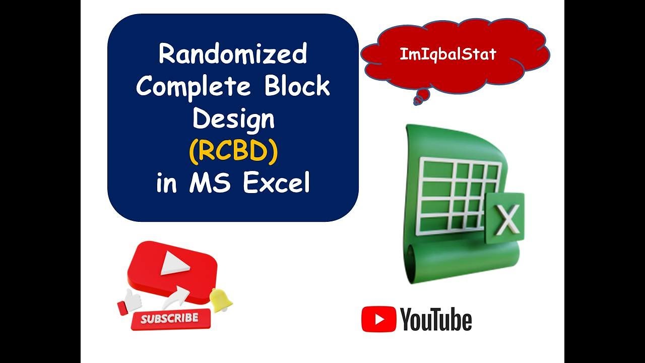 Randomized Complete Block Design (RCBD) in MS Excel - Step-by-Step Analysis