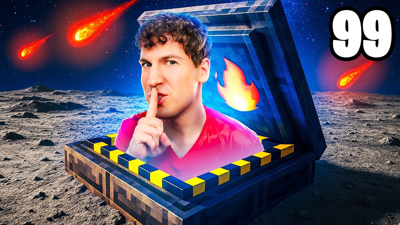 😨 99 НОЧЕЙ В ЛУННОМ БУНКЕРЕ! Я ЕЛЕ ВЫЖИЛ! МАЙНКРАФТ
