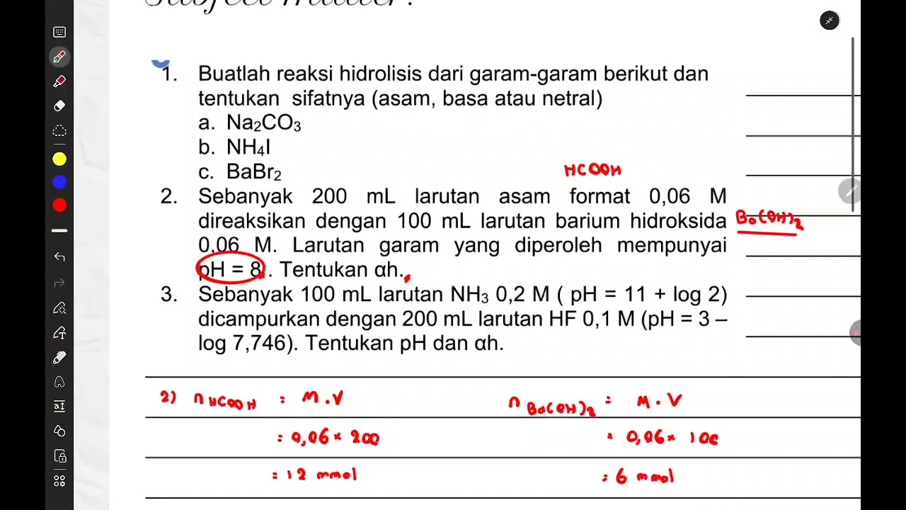 Latihan Hidrolisis