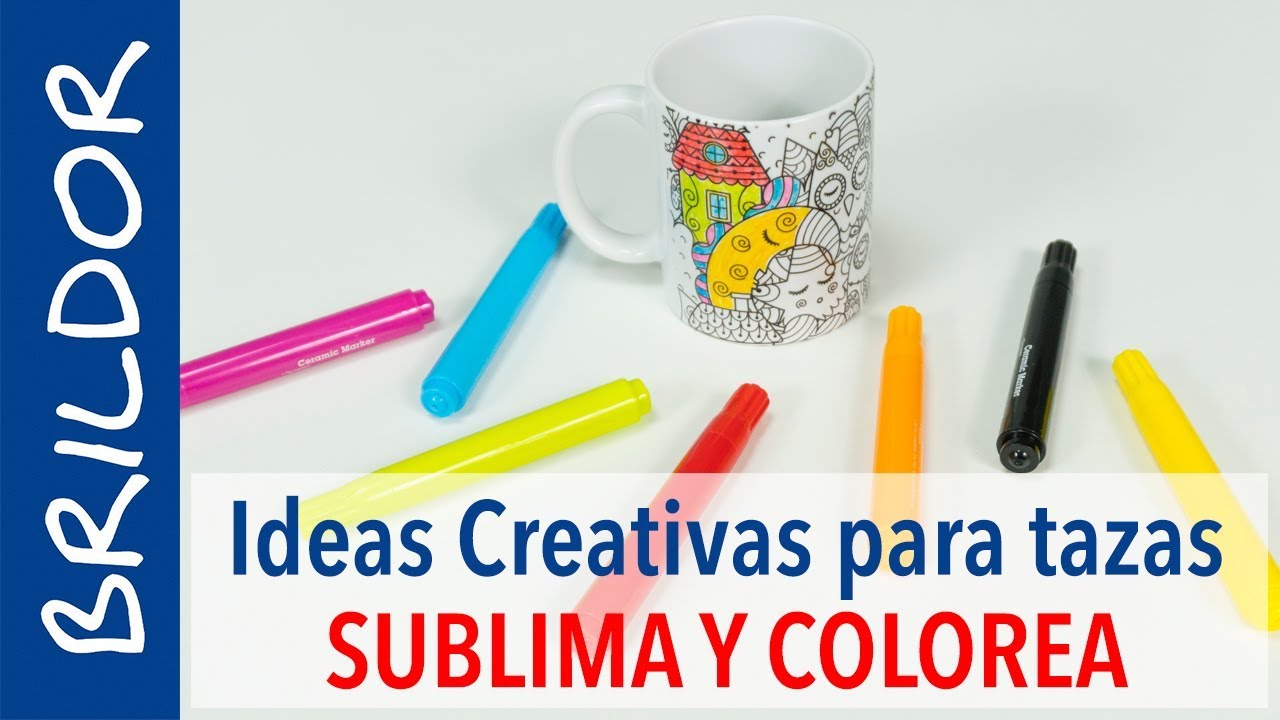 IDEAS para TAZAS 2: SUBLIMAR y COLOREAR con rotuladores