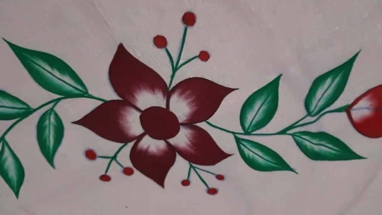 Easy painting design for pillow cover 
