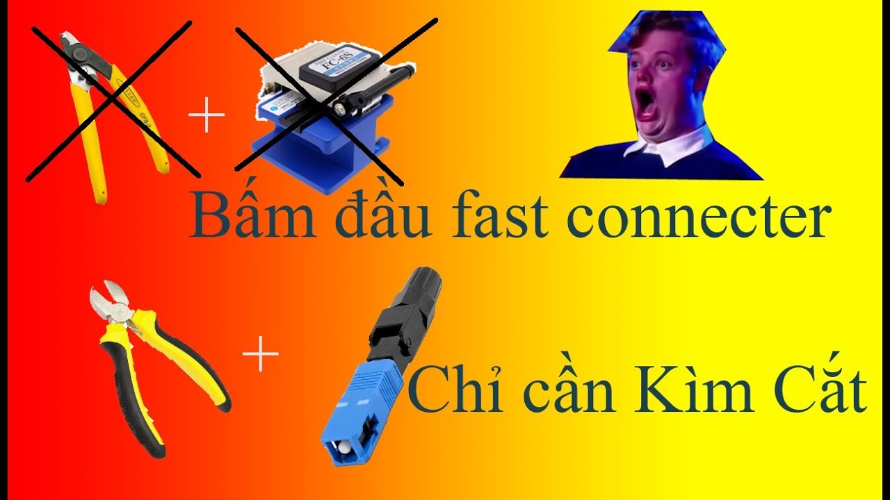 Cách bấm đầu fast chỉ với kìm cắt. Không cần dao cắt chính xác