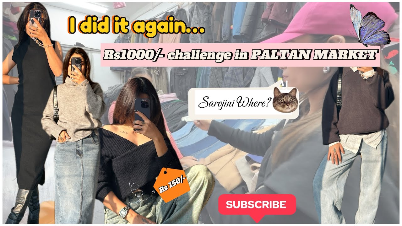 Rs1000/- challenge 😎 in PALTAN MARKET || shopping + haul || 🩷🎀  #dehradun #paltanbazar